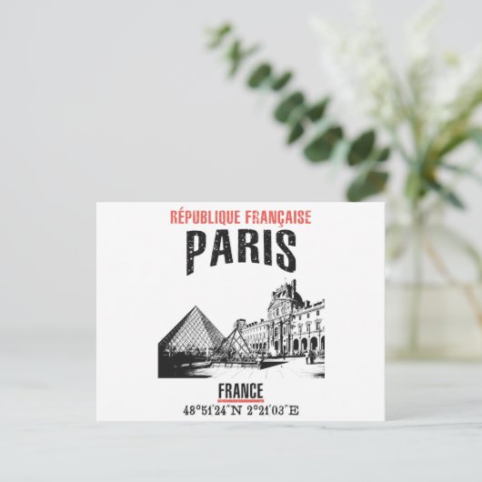 Parijs Briefkaart (Staand voorkant)