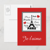 Parijs Briefkaart (Voorkant / Achterkant)