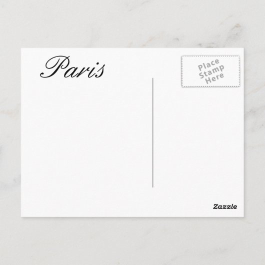 Parijs Briefkaart (Achterkant)
