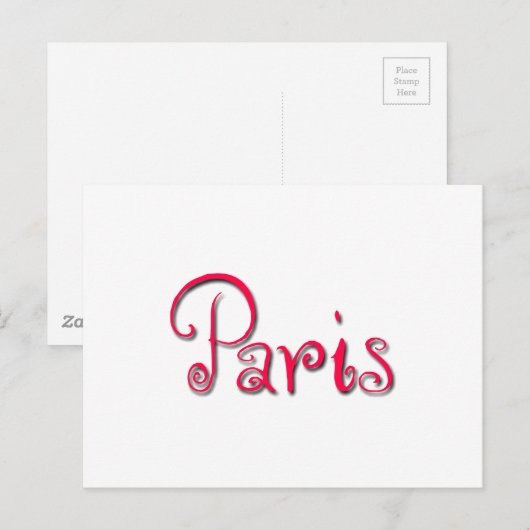 Parijs Briefkaart (Voorkant / Achterkant)