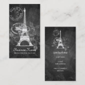  Parijs Briefkaart Black Visitekaartje (Voorkant / Achterkant)