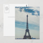 Parijs, Briefkaart Eiffel Tower Frankrijk (Voorkant / Achterkant)