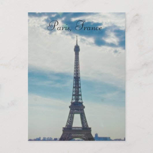 Parijs, Briefkaart Eiffel Tower Frankrijk (Voorkant)