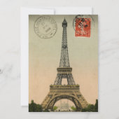  Parijs Briefkaart Eiffel Tower Wedding Invite (Achterkant)