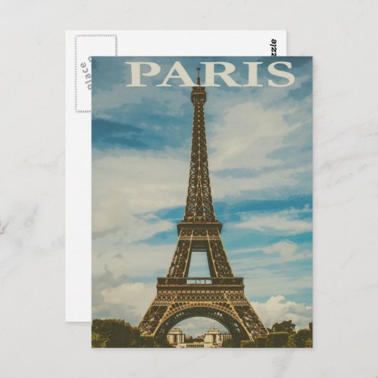 Parijs Briefkaart Eiffeltoren (Voorkant / Achterkant)