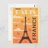 Parijs Briefkaart Eiffeltoren (Voorkant / Achterkant)