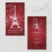  Parijs Briefkaart Red Visitekaartje (Voorkant / Achterkant)