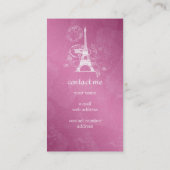  Parijs Briefkaart Roze Visitekaartje (Achterkant)