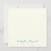 Parijs bruiloft blauw Eiffeltoren ivoor uitnodigin Kaart (Achterkant)