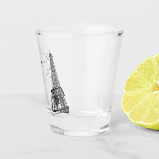 Parijs bruiloft gunst Eiffeltoren Modern Shot Glas (Rechts)