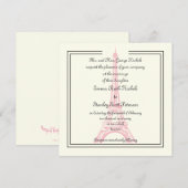 Parijs bruiloft roze Eiffeltoren klassiek ivoor Kaart (Voorkant / Achterkant)