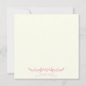 Parijs bruiloft roze Eiffeltoren klassiek ivoor Kaart (Achterkant)