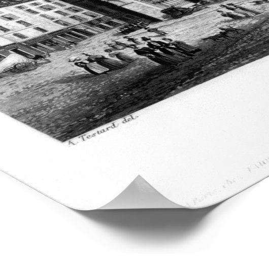 Parijs c. 1835 - Notre Dame Poster (Hoek)