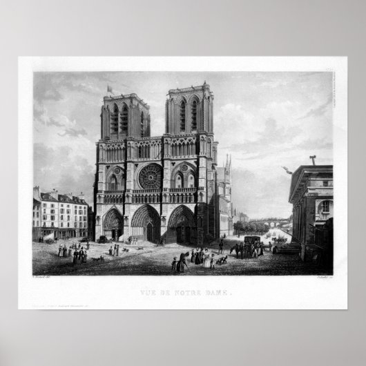 Parijs c. 1835 - Notre Dame Poster (Voorkant)