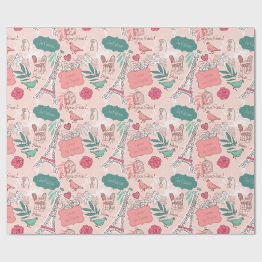 Parijs Cadeaupapier (Vlak)