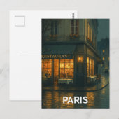 Parijs Café Briefkaart (Voorkant / Achterkant)