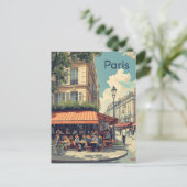 Parijs Café Briefkaart (Staand voorkant)