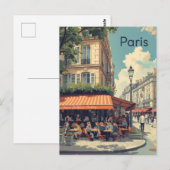 Parijs Café Briefkaart (Voorkant / Achterkant)
