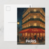 Parijs Café Briefkaart (Voorkant / Achterkant)