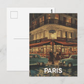 Parijs Café Briefkaart (Voorkant / Achterkant)