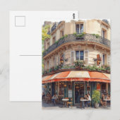 Parijs Café Briefkaart (Voorkant / Achterkant)