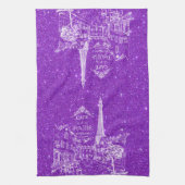 Parijs cafe glitter theedoek (Verticaal)