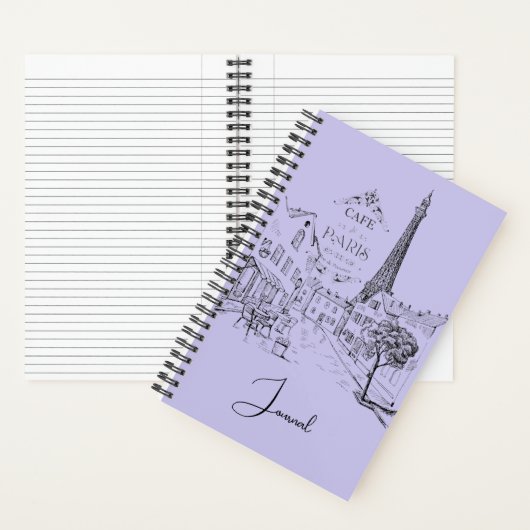 Parijs Cafe journaal Notitieboek (Binnen)