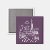 Parijs café magneet (Voorkant / Achterkant)