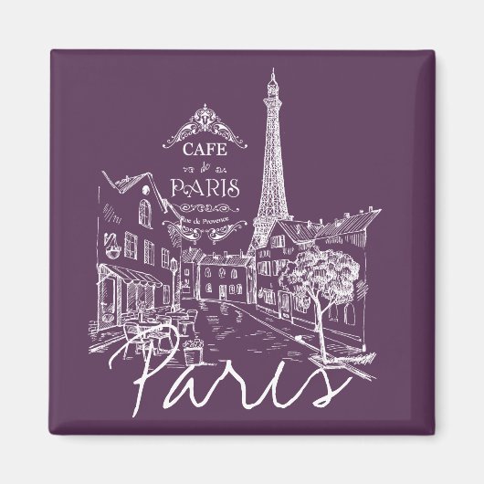 Parijs café magneet (Voorkant)