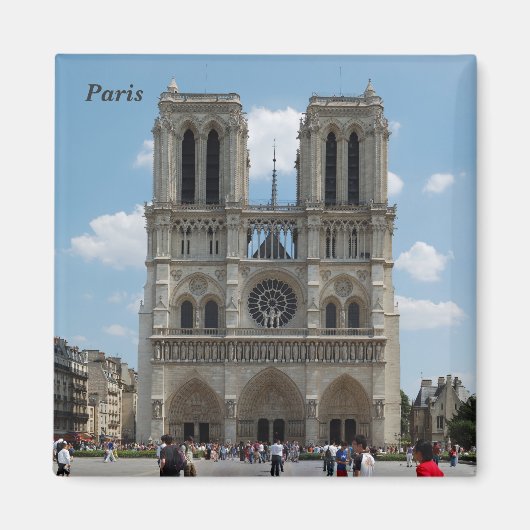 Parijs - Cath � drale Notre-Dame Magneet (Voorkant)