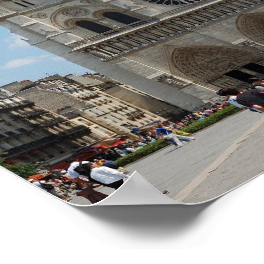 Parijs - Cath � drale Notre-Dame Poster (Hoek)