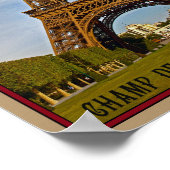 Parijs - Champ de Mars Poster (Hoek)