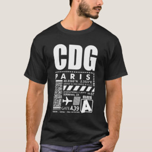 Parijs Charles de Gaulle Airport CDG T-shirt