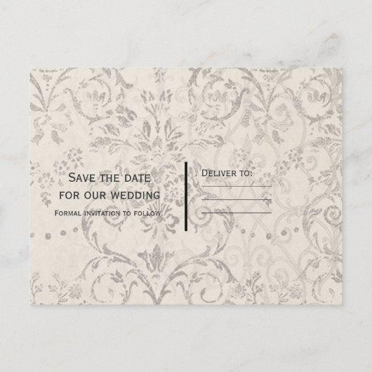 Parijs Chic Elegant Eiffeltoren Save the Date Aankondigingskaart (Achterkant)