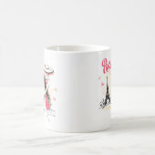 Parijs chique moderne modieuze vrouw koffiemok (Center)