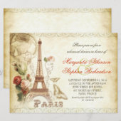  parijs chique repetitie dineruitnodigingen kaart (Voorkant / Achterkant)