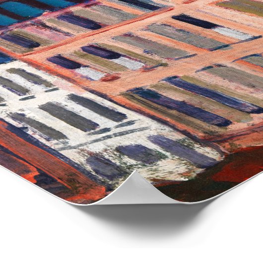  Parijs Cityscape Abstract schilderen Poster (Hoek)