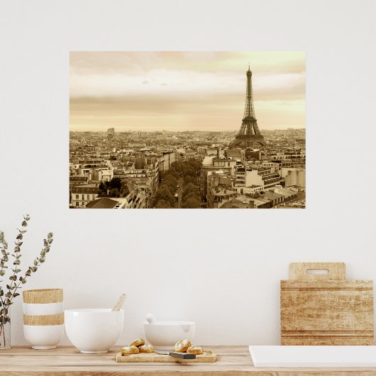 parijs cityscape poster (Keuken)