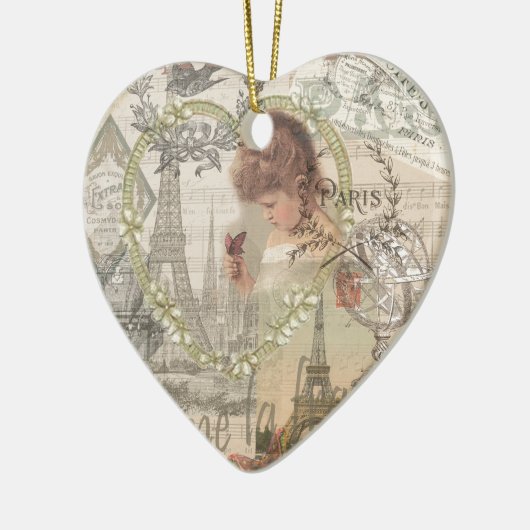 Parijs Collage Keramisch Ornament (Links)