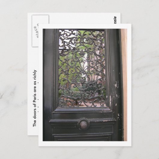 Parijs-Courtyard Briefkaart (Voorkant / Achterkant)