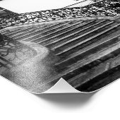 Parijs Courtyard en Stairs — zwart en wit Foto Afdruk (Hoek)