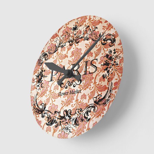  Parijs Damask Ronde Klok (Hoek)