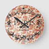  Parijs Damask Ronde Klok (Voorkant)