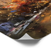 Parijs De Eiffeltoren Abstracte Olie Schilderij Poster (Hoek)