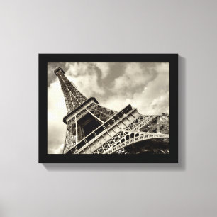 Parijs, de Eiffeltoren - omwikkeld canvas Afdruk