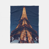 Parijs, de Eiffeltoren 's nachts Fleece Deken (Voorkant)