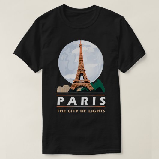 Parijs de stad Light Eiffel Tower Parijs nacht g T-shirt (Design voorkant)