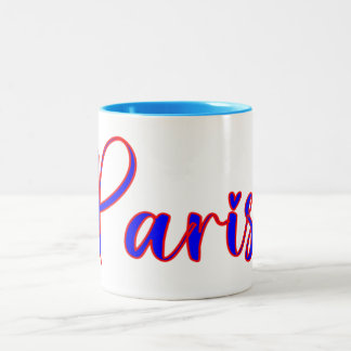 Parijs, de stad van de liefde tweekleurige koffiemok