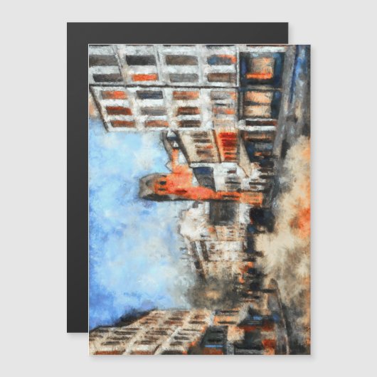 Parijs, de straat van de Abbesses (Voorkant / Achterkant)