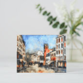 Parijs, de straat van de Abbesses Briefkaart (Staand voorkant)